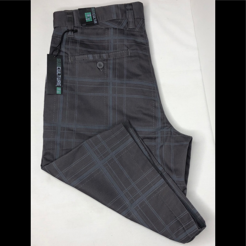 Subculture Dress Shorts Charcoal Gray Strip Sz 30